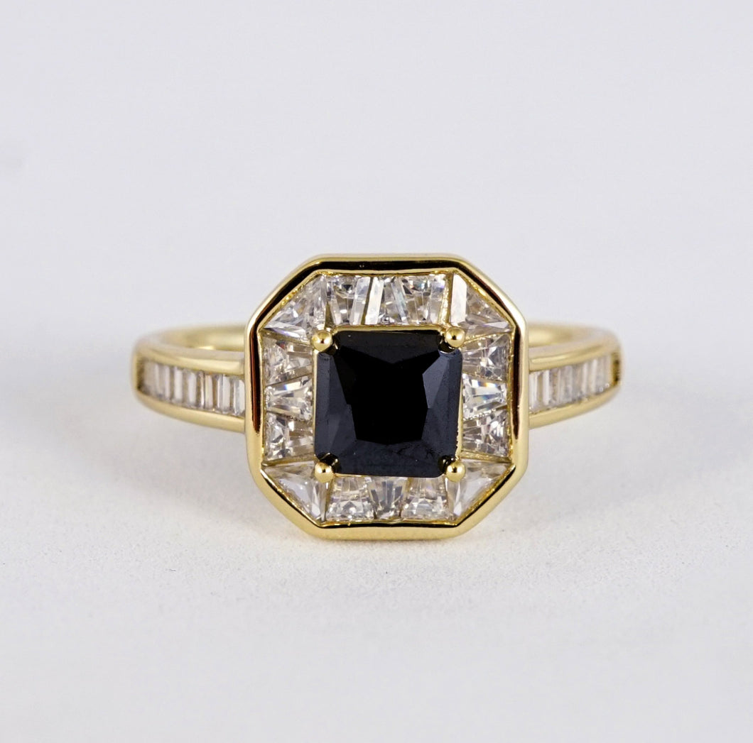 Anillo piedra negra