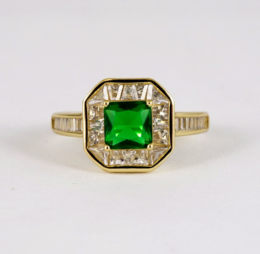 Anillo piedra verde